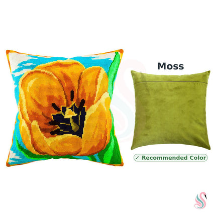 Needlepoint Pillow Kit "Yellow Tulip"