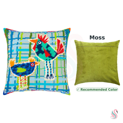 Needlepoint Pillow Kit "Hens"