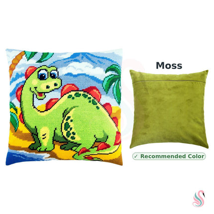 Needlepoint Pillow Kit "Little Dino"