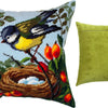 Needlepoint Pillow Kit "Tit at Her Nest"