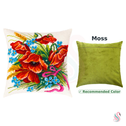 Needlepoint Pillow Kit "Flower arrangement"