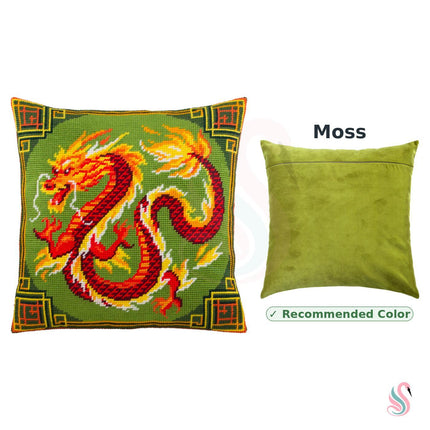 Needlepoint Pillow Kit "Chinese Dragon"
