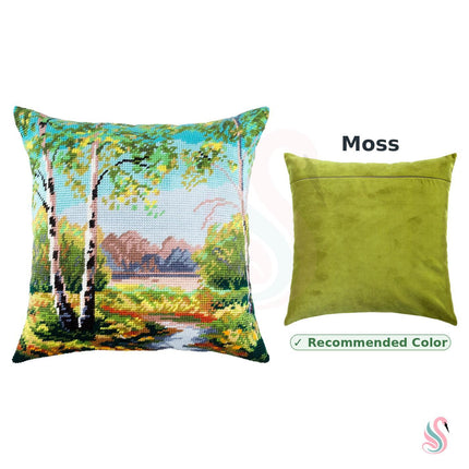 Needlepoint Pillow Kit "Birch Trees"