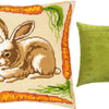 Needlepoint Pillow Kit "Rabbit with Carrots"