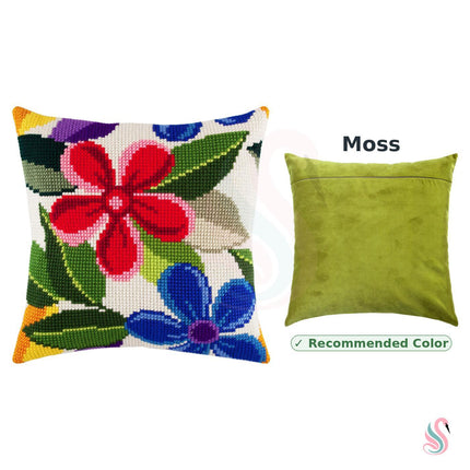 Cross Stitch Pillow Kit "Fantasy Flowers"