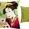 Needlepoint Pillow Kit "Naniwaya Okita"