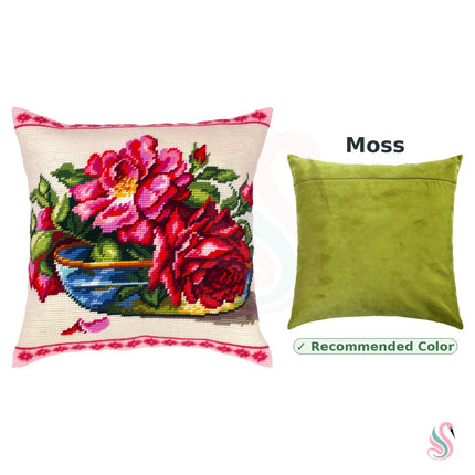 Needlepoint Pillow Kit "Magic roses"