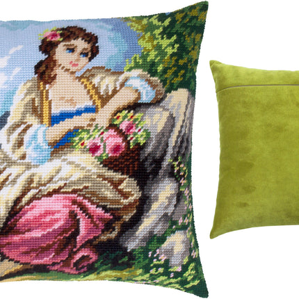 Needlepoint Pillow Kit "The Little Gardener"