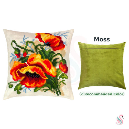 Cross Stitch Pillow Kit "Poppies, C. Klein"