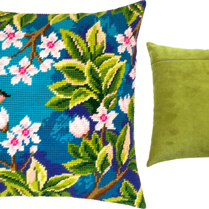 Needlepoint Pillow Kit "Redstart. Tree"