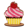 DIY Beaded embroidery on wood kit "Cake"