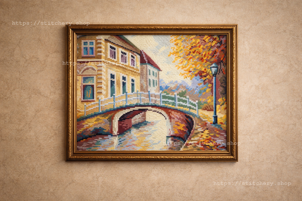 DIY Cross Stitch Kit with Printed canvas 