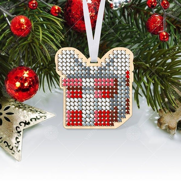 Christmas Bead Embroidery Kit Christmas toys Set 5 pcs Christmas tree toys