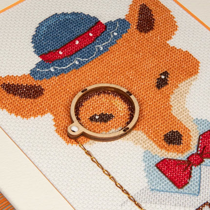 Counted Cross Stitch Kit "Hipster fox"