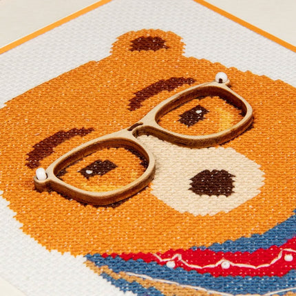 Counted Cross Stitch Kit "Hipster fox"