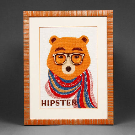 Counted Cross Stitch Kit "Hipster fox"