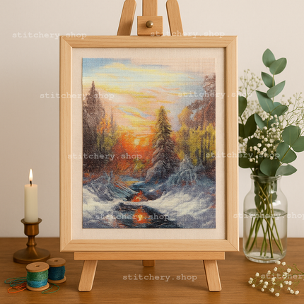 DIY Counted Cross Stitch Kit "Kiss of the winter sun"