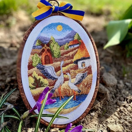 Counted Cross Stitch Kit "On water meadows"
