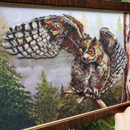 DIY Beadwork kit "Wise bird"