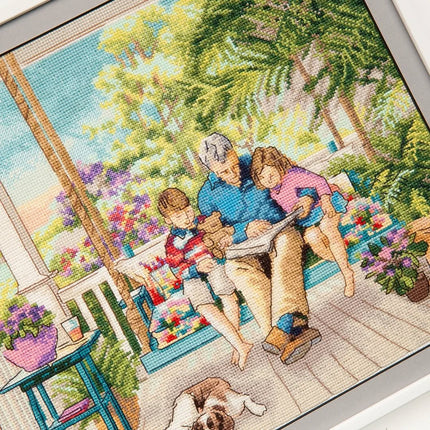 DIY Counted Cross Stitch Kit "Reading fairy tales"