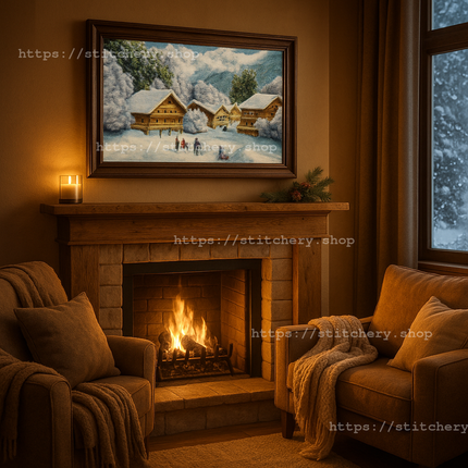 DIY Counted Cross Stitch Kit "Holidays in the Alps"