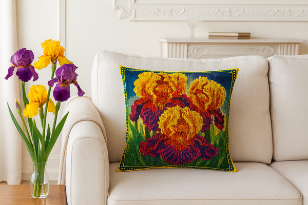DIY Bead embroidery cushion cover kit 