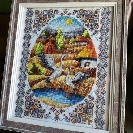 Counted Cross Stitch Kit "On water meadows"