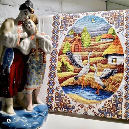 Counted Cross Stitch Kit "On water meadows"