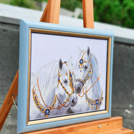 DIY Counted Cross Stitch Kit "Wedding horses"
