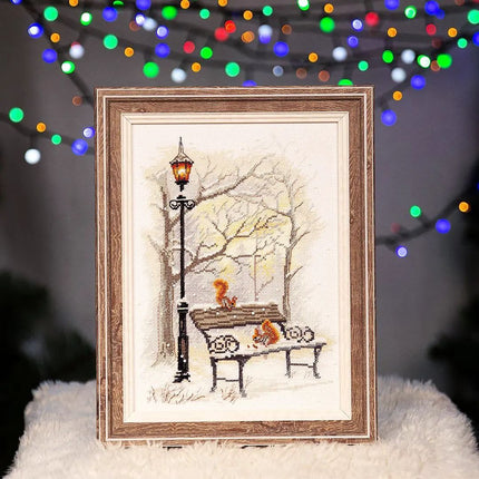 DIY Counted Cross Stitch Kit "In the winter park"