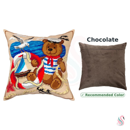 Needlepoint Pillow Kit "Bear the Sailor"