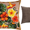 Needlepoint Pillow Kit "Nasturtium"