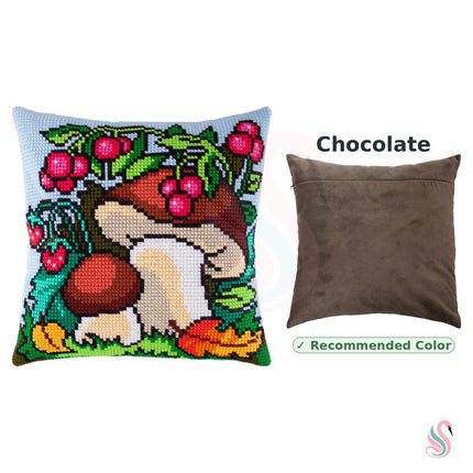 Cross Stitch Pillow Kit "Mushrooms"