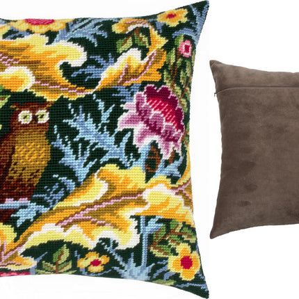 Needlepoint Pillow Kit "Owl, J. H. Dearle"
