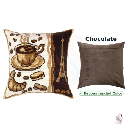 Needlepoint Pillow Kit "Breakfast in Paris"