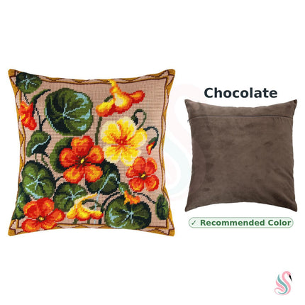 Needlepoint Pillow Kit "Nasturtium"