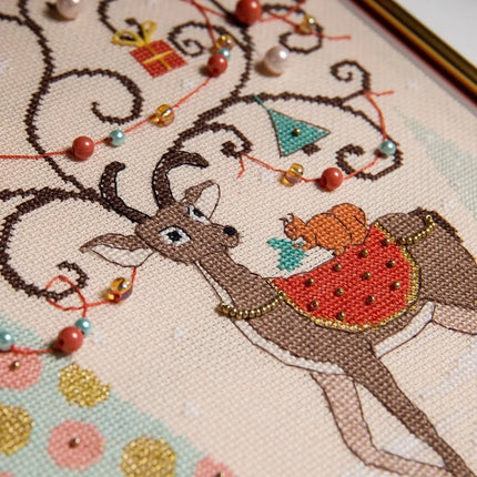 Counted Cross Stitch Kit "New Year Courier"