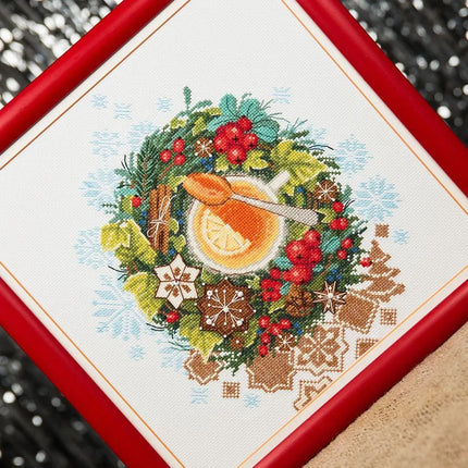 Counted Cross Stitch Kit "Christmas tea"