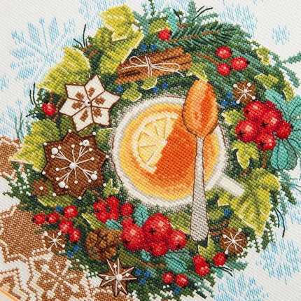 Counted Cross Stitch Kit "Christmas tea"