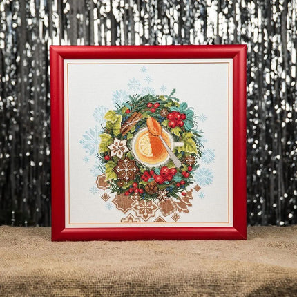 Counted Cross Stitch Kit "Christmas tea"