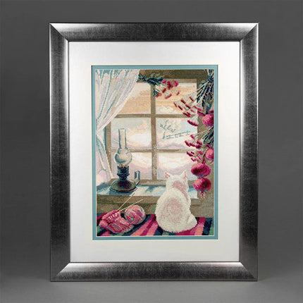 DIY Counted Cross Stitch Kit "Cat at the window"