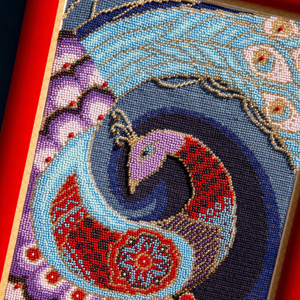 Mixed technique stitch kit "Blue bird of happiness"
