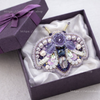 Beadwork kit for creating broоch "Purple Bug"