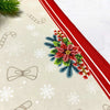 DIY Table Runner kit "Christmas flower", Bead Embroidery Kit, Handmade table runner