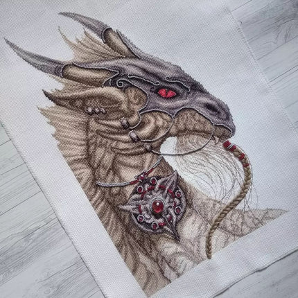 DIY Counted Cross Stitch Kit "Guardian of treasure"