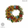 DIY Beaded Door Wreath Kit "Sunflowers" Embroidery on wood, Home decoration