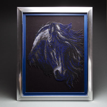 DIY Beadwork kit "Black horse"
