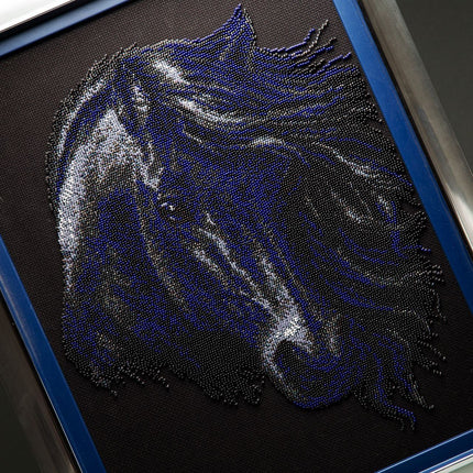 DIY Beadwork kit "Black horse"