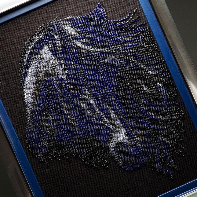 DIY Beadwork kit "Black horse"