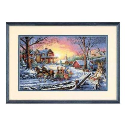 DIY "Pleasures Of Winter" 16.1"x9.8"